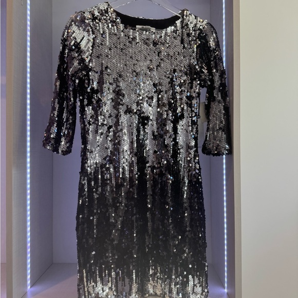 BB Dakota Black Ombré Sequin Mini Dress NWT - Picture 3 of 6